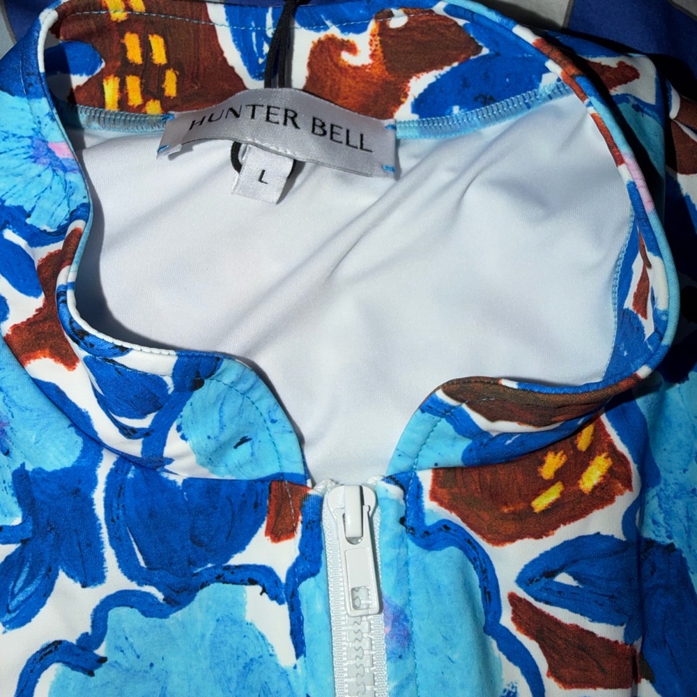 Hunter Bell Blue and Brown Patterned Rash Guard - Picture 6 of 13